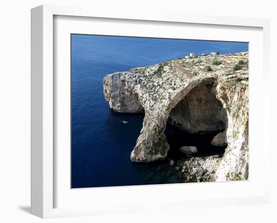 Blue Grotto Near Zurrieq, Malta, Mediterranean, Europe-Hans Peter Merten-Framed Photographic Print