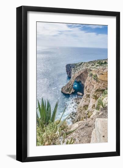 Blue Grotto on the Southern Coast of Malta.-Anibal Trejo-Framed Photographic Print