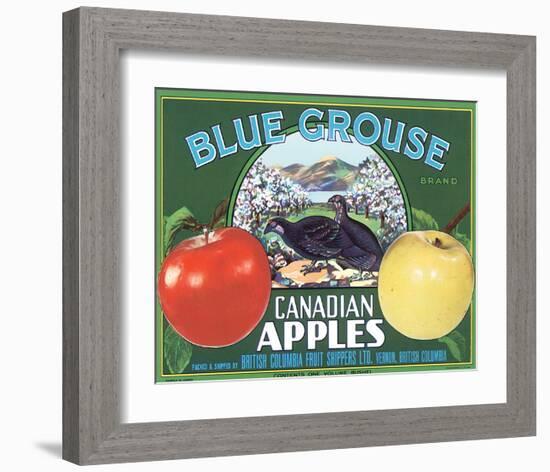 Blue Grouse Canadian Apples-null-Framed Art Print
