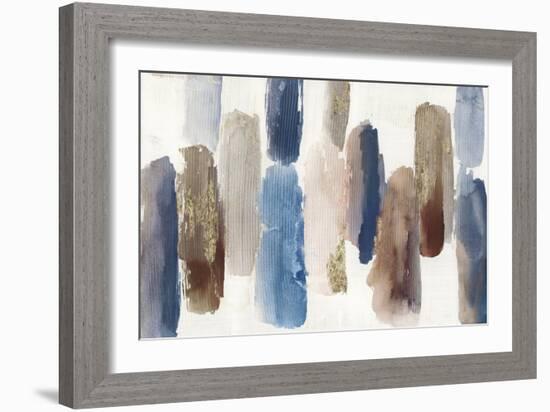 Blue Harmony Shapes-Tom Reeves-Framed Art Print