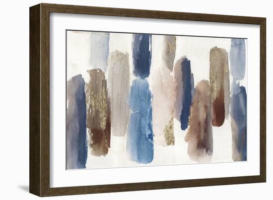 Blue Harmony Shapes-Tom Reeves-Framed Art Print