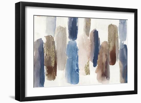 Blue Harmony Shapes-Tom Reeves-Framed Art Print