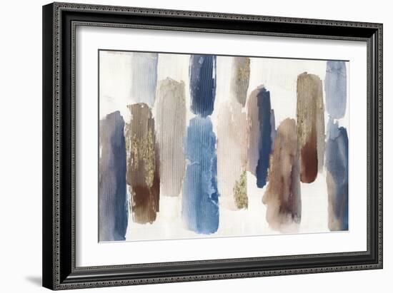 Blue Harmony Shapes-Tom Reeves-Framed Art Print