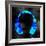 Blue Headphones-GI ArtLab-Framed Giclee Print