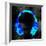 Blue Headphones-GI ArtLab-Framed Giclee Print