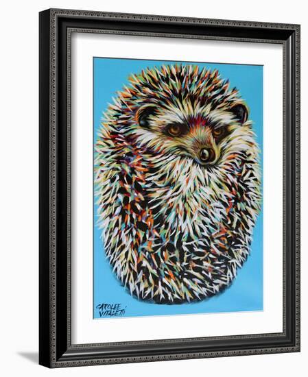 Blue Hedgehog-Carolee Vitaletti-Framed Art Print