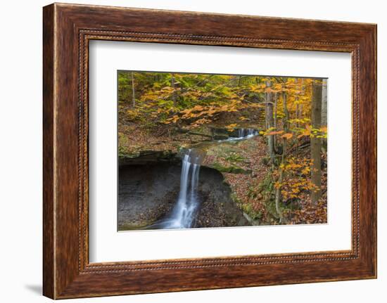 Blue Hens Falls in Autumn in Cuyahoga National Park, Ohio, USA-Chuck Haney-Framed Photographic Print