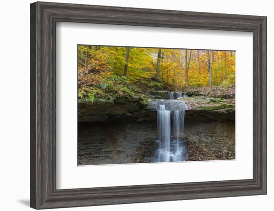 Blue Hens Falls in Autumn in Cuyahoga National Park, Ohio, USA-Chuck Haney-Framed Photographic Print