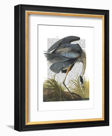 Blue Heron 1-Fab Funky-Framed Art Print