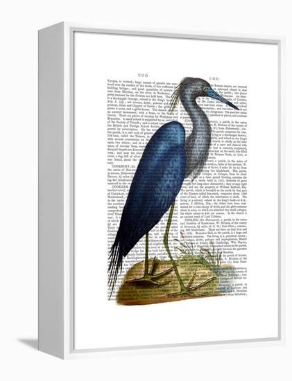 Blue Heron 2-Fab Funky-Framed Stretched Canvas