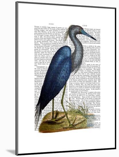 Blue Heron 2-Fab Funky-Mounted Art Print