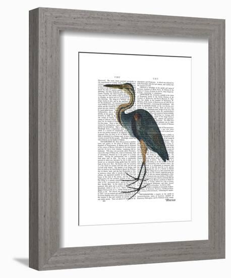 Blue Heron 3-Fab Funky-Framed Art Print