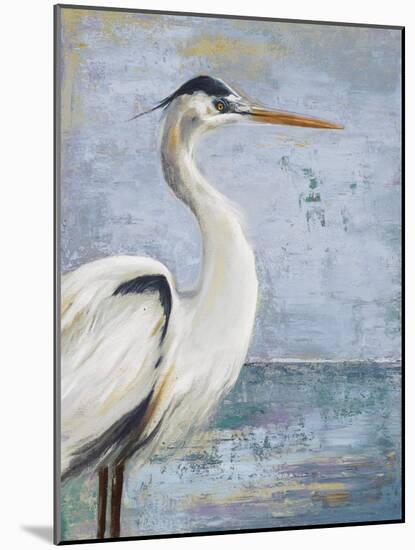 Blue Heron On Blue I-Patricia Pinto-Mounted Art Print