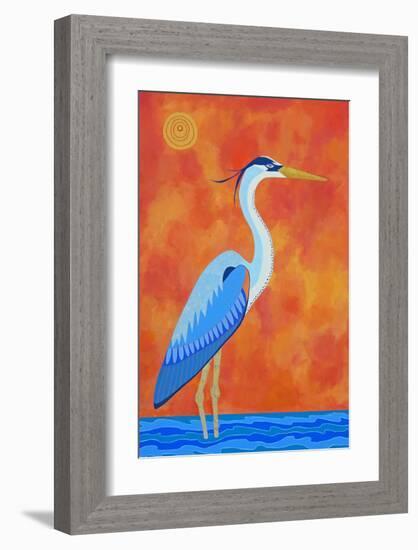 Blue Heron-Casey Craig-Framed Premium Giclee Print