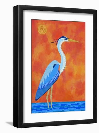 Blue Heron-Casey Craig-Framed Art Print