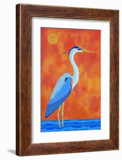 Blue Heron-Casey Craig-Framed Art Print