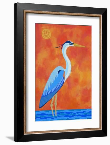 Blue Heron-Casey Craig-Framed Art Print