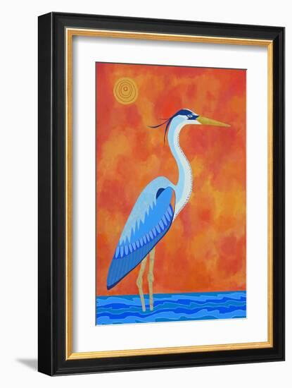 Blue Heron-Casey Craig-Framed Art Print