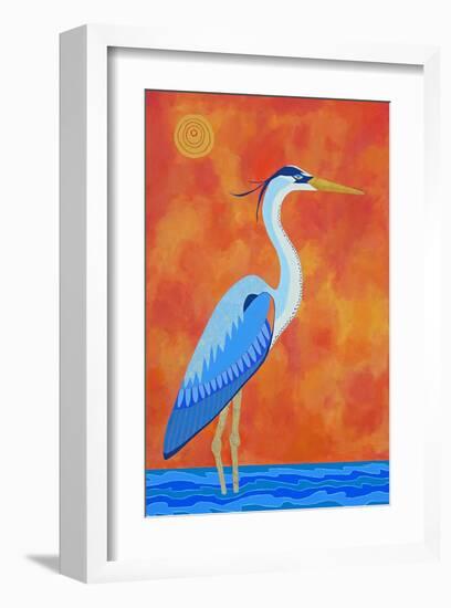 Blue Heron-Casey Craig-Framed Art Print