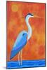 Blue Heron-Casey Craig-Mounted Art Print