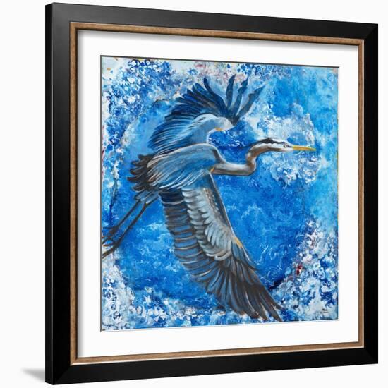 Blue Heron-Cecile Broz-Framed Giclee Print