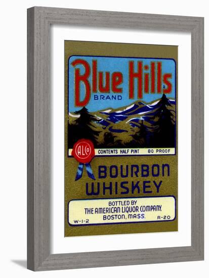 Blue Hills Bourbon Whiskey-null-Framed Art Print