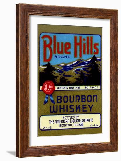 Blue Hills Bourbon Whiskey-null-Framed Art Print