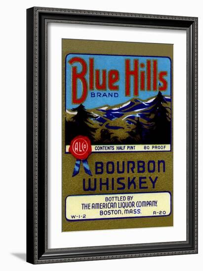 Blue Hills Bourbon Whiskey-null-Framed Art Print