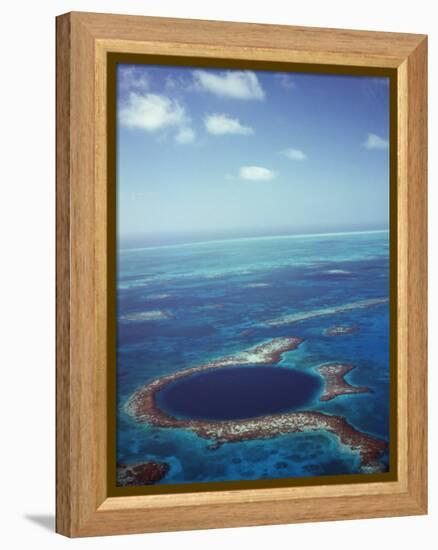 Blue Hole, Lighthouse Reef, Belize, Central America-Upperhall-Framed Premier Image Canvas