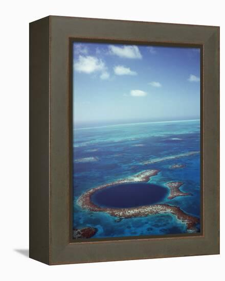 Blue Hole, Lighthouse Reef, Belize, Central America-Upperhall-Framed Premier Image Canvas
