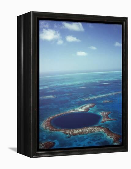 Blue Hole, Lighthouse Reef, Belize, Central America-Upperhall-Framed Premier Image Canvas