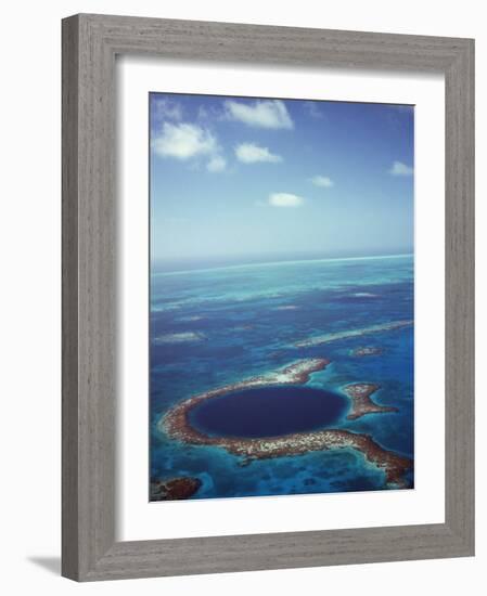 Blue Hole, Lighthouse Reef, Belize, Central America-Upperhall-Framed Photographic Print