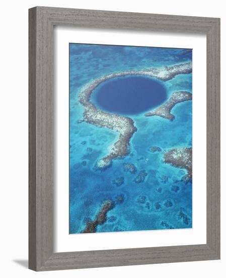 Blue Hole, Lighthouse Reef, Belize, Central America-Upperhall-Framed Photographic Print