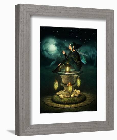 Blue Hood Elf-Atelier Sommerland-Framed Premium Giclee Print