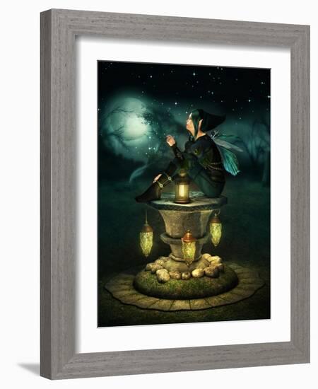 Blue Hood Elf-Atelier Sommerland-Framed Art Print