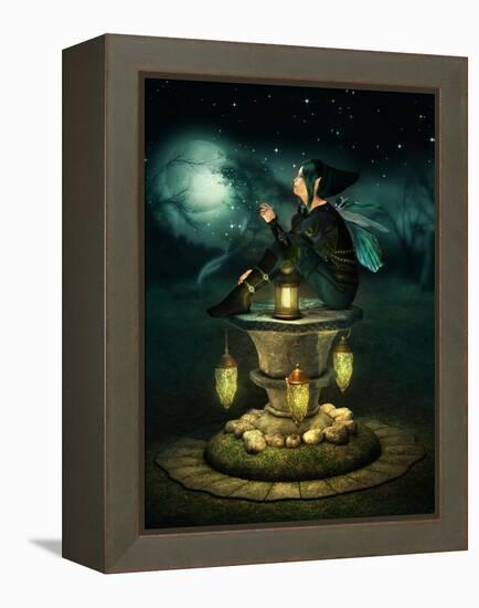 Blue Hood Elf-Atelier Sommerland-Framed Stretched Canvas