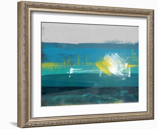 Blue Horizon Abstract Study I-Emma Moore-Framed Art Print