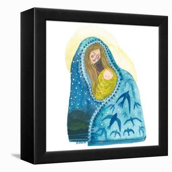 Blue Horizon Madonna-Kerstin Stock-Framed Stretched Canvas