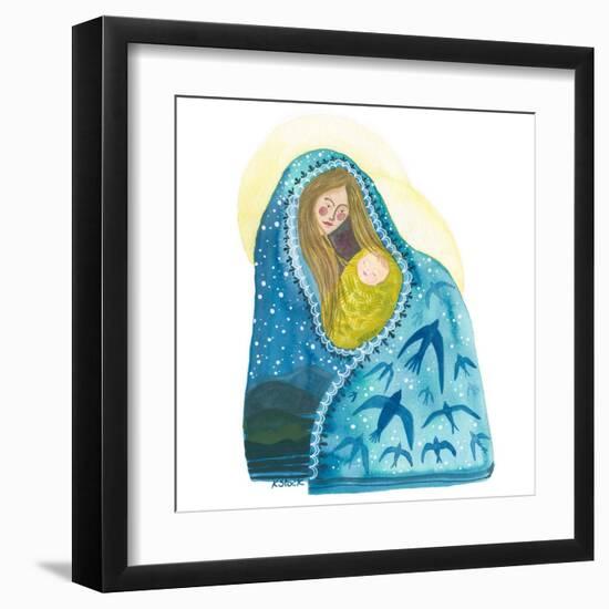 Blue Horizon Madonna-Kerstin Stock-Framed Art Print