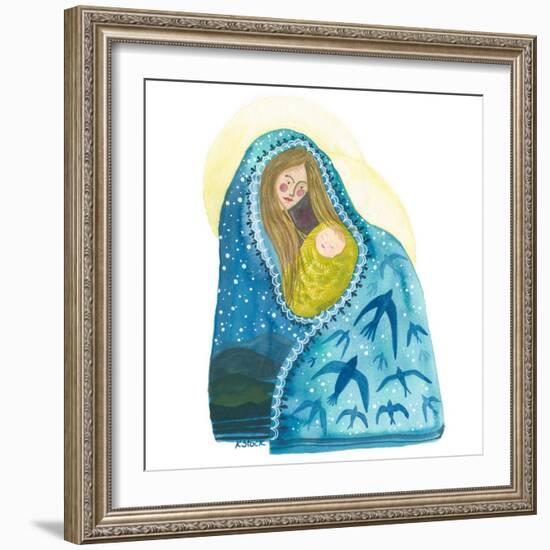 Blue Horizon Madonna-Kerstin Stock-Framed Art Print