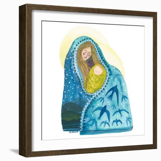 Blue Horizon Madonna-Kerstin Stock-Framed Art Print