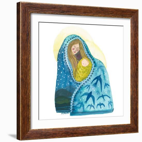 Blue Horizon Madonna-Kerstin Stock-Framed Art Print