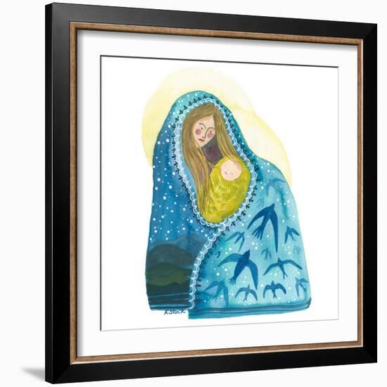 Blue Horizon Madonna-Kerstin Stock-Framed Art Print