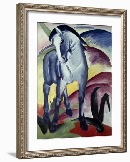 Blue horse I 1911-Franz Marc-Framed Giclee Print