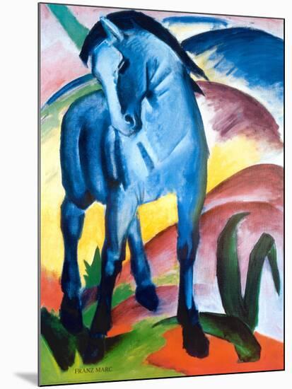 Blue Horse I Mounted Print by Franz Marc | Art.com