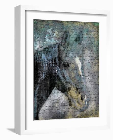 Blue Horse Scales-Jace Grey-Framed Art Print