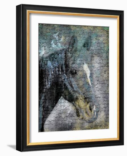 Blue Horse Scales-Jace Grey-Framed Art Print