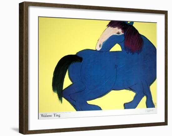 Blue Horse-Walasse Ting-Framed Art Print