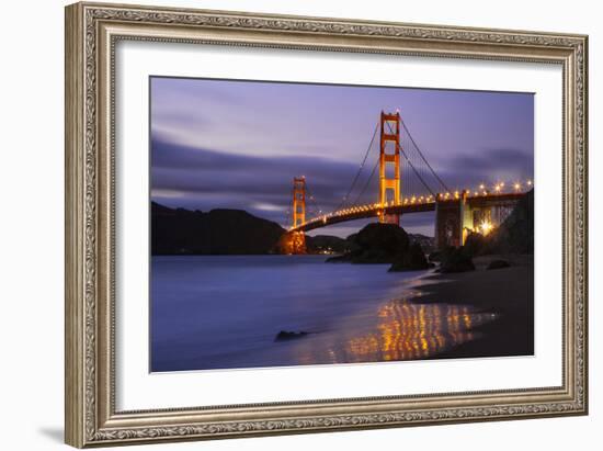 Blue Hour at Golden Gate Bridge, San Francisco California-Vincent James-Framed Photographic Print