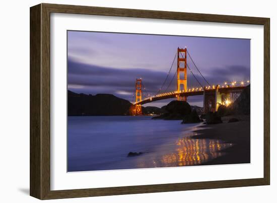 Blue Hour at Golden Gate Bridge, San Francisco California-Vincent James-Framed Photographic Print